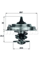 160021210 - 075121113D ΘΕΡΜΟΣΤΑΤΗΣ VAG, FORD, MERCEDES 80C Καινούργιο Ανταλλακτικό