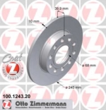 100124320 - 8E0615601B ΔΙΣΚΟΠΛΑΚΑ ZIMMERMANN Καινούργιο Ανταλλακτικό