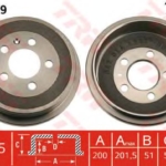DB4299 - 6Q0609617 ΤΑΜΠΟΥΡΟ ΠΙΣΩ FABIA
