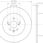 MDC1585 - 4243120430 ΔΙΣΚΟΠΛΑΚΕΣ ΣΕΤ ΜΙΝΤΕΧ TOYOTA