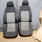 ΚΑΘΙΣΜΑΤΑ ΟΔΗΓΟΥ-ΣΥΝΟΔΗΓΟΥ VW GOLF (2003-2010) SKODA OCTAVIA 5Θ ΜΑΥΡΟ ΓΚΡΙ ΥΦΑΣΜΑ ΜΕΤΑΧΕΙΡΙΣΜΕΝΟ ΓΝΗΣΙΟ ( ΠΑΡΑΔΙΔΕΤΑΙ ΚΑΘΑΡΟ )